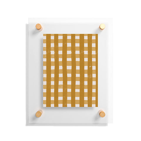 Menina Lisboa Yellow Checkers Floating Acrylic Print