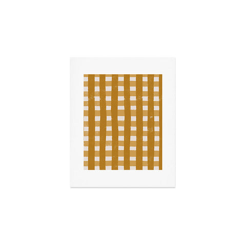 Menina Lisboa Yellow Checkers Art Print