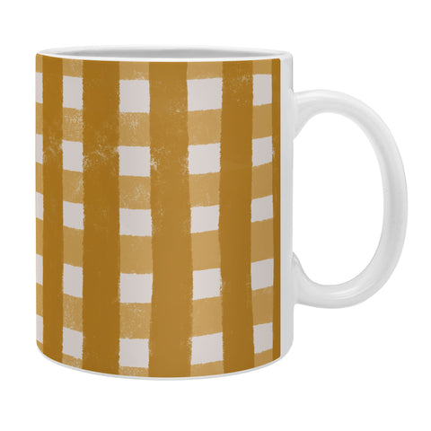 Menina Lisboa Yellow Checkers Coffee Mug