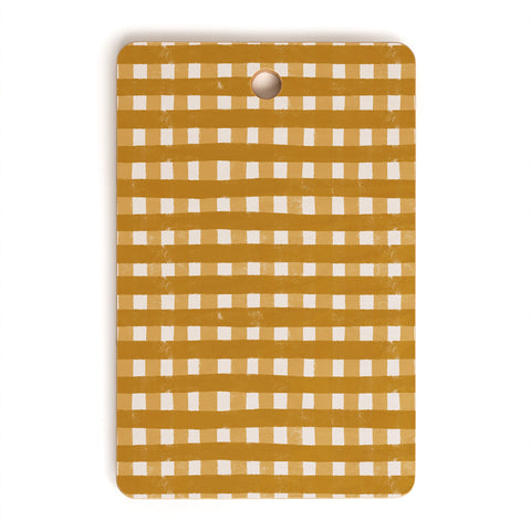 Menina Lisboa Yellow Checkers Cutting Board Rectangle
