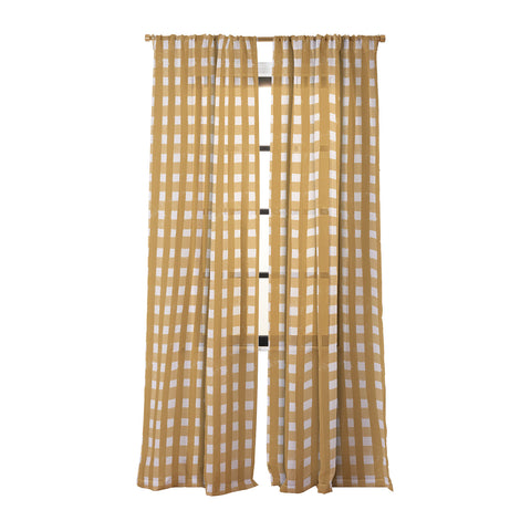 Menina Lisboa Yellow Checkers Sheer Non Repeat