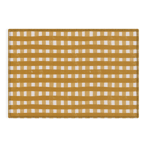 Menina Lisboa Yellow Checkers Outdoor Rug