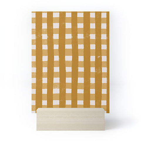 Menina Lisboa Yellow Checkers Mini Art Print
