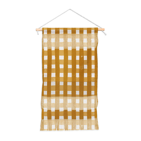 Menina Lisboa Yellow Checkers Wall Hanging Portrait
