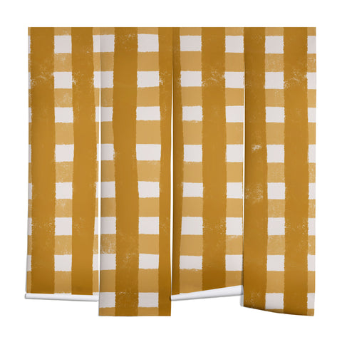 Menina Lisboa Yellow Checkers Wall Mural