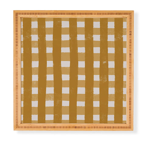 Menina Lisboa Yellow Checkers Framed Wall Art
