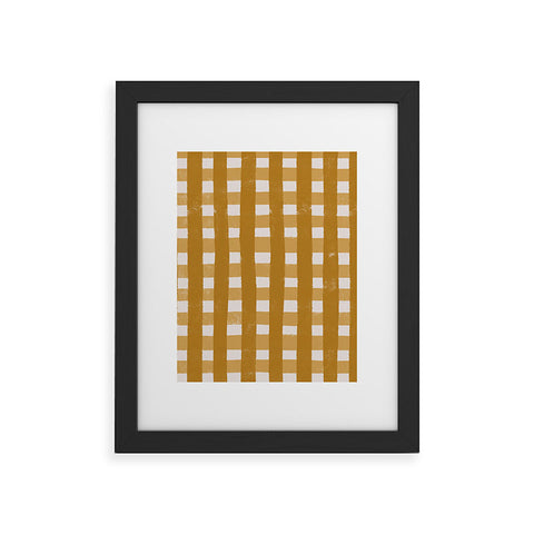 Menina Lisboa Yellow Checkers Framed Art Print
