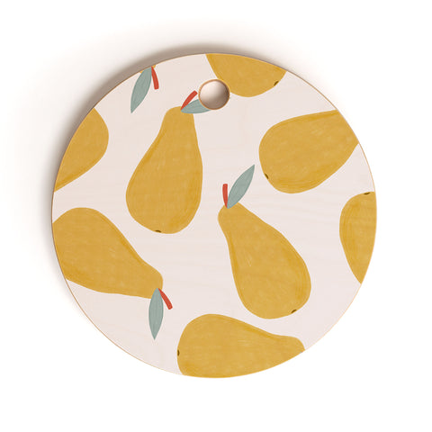 Menina Lisboa Yellow Pear Cutting Board Round