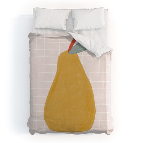 Menina Lisboa Yellow Pear Duvet Cover
