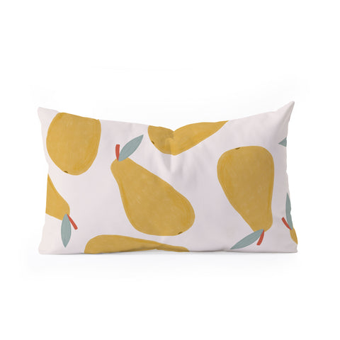 Menina Lisboa Yellow Pear Oblong Throw Pillow