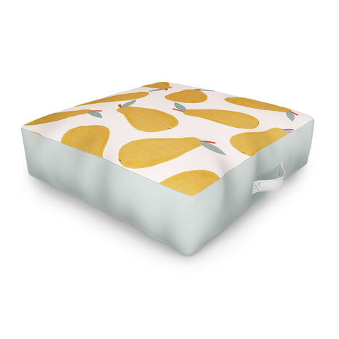 Menina Lisboa Yellow Pear Outdoor Floor Cushion