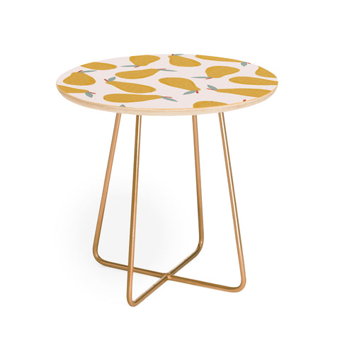 Menina Lisboa Yellow Pear Round Side Table