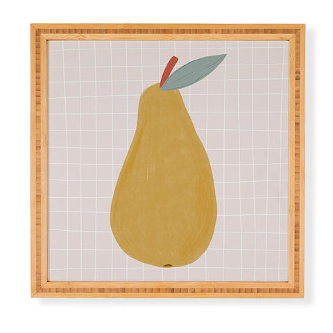 Menina Lisboa Yellow Pear Framed Wall Art