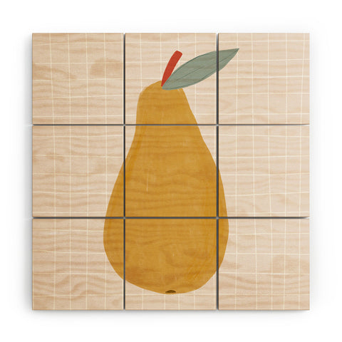 Menina Lisboa Yellow Pear Wood Wall Mural