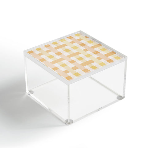 Menina Lisboa Yellow Pink Gingham Acrylic Box