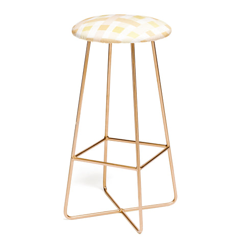 Menina Lisboa Yellow Pink Gingham Bar Stool