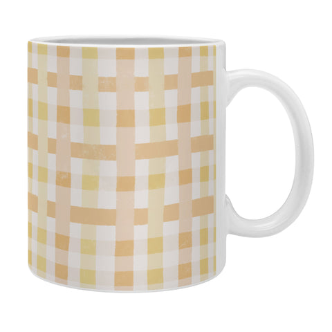 Menina Lisboa Yellow Pink Gingham Coffee Mug