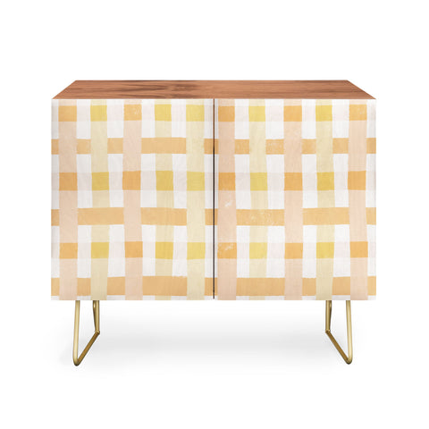 Menina Lisboa Yellow Pink Gingham Credenza