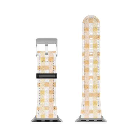 Menina Lisboa Yellow Pink Gingham Apple Watch Band