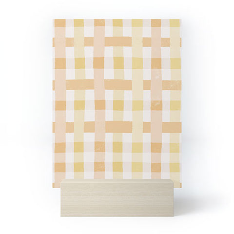 Menina Lisboa Yellow Pink Gingham Mini Art Print