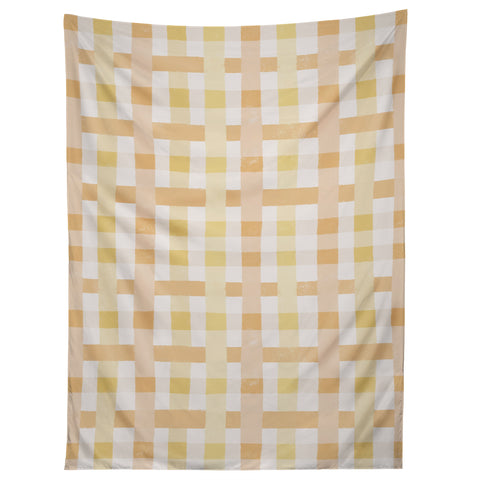 Menina Lisboa Yellow Pink Gingham Tapestry