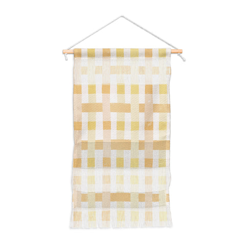 Menina Lisboa Yellow Pink Gingham Wall Hanging Portrait