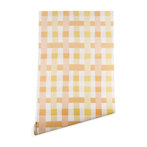 Menina Lisboa Yellow Pink Gingham Wallpaper