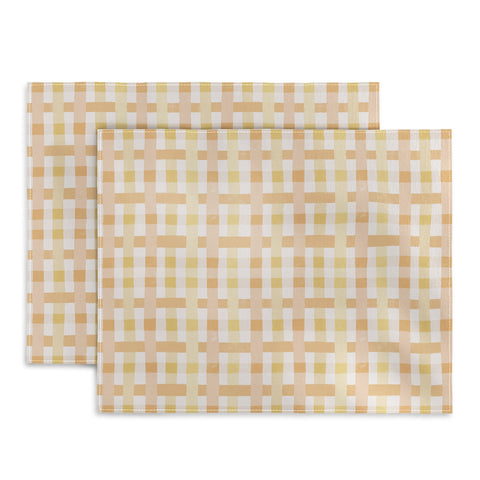 Menina Lisboa Yellow Pink Gingham Placemat