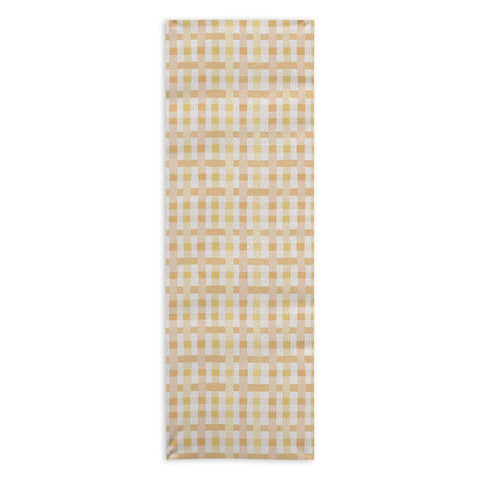 Menina Lisboa Yellow Pink Gingham Yoga Towel