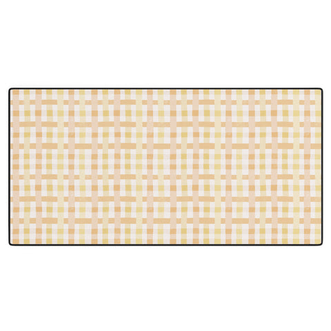 Menina Lisboa Yellow Pink Gingham Desk Mat