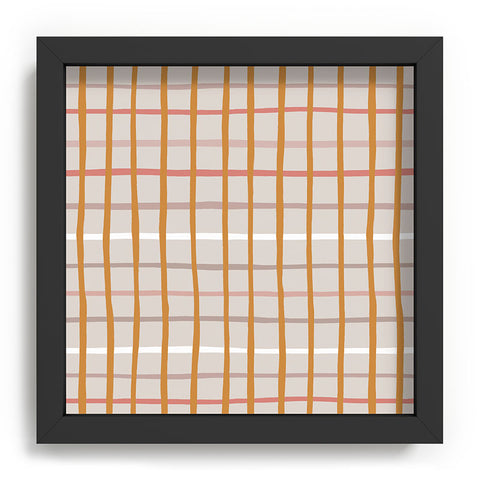Menina Lisboa Yellow Pink Stripes Recessed Framing Square