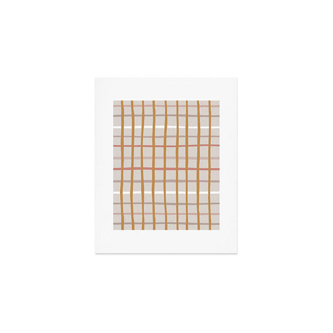 Menina Lisboa Yellow Pink Stripes Art Print