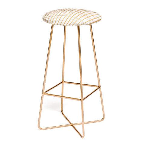 Menina Lisboa Yellow Pink Stripes Bar Stool