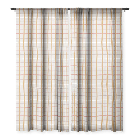 Menina Lisboa Yellow Pink Stripes Sheer Non Repeat