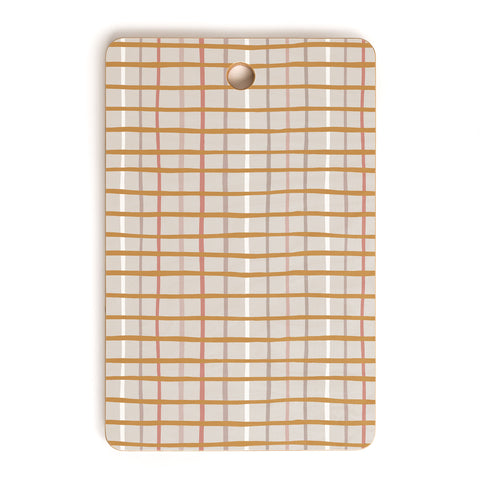 Menina Lisboa Yellow Pink Stripes Cutting Board Rectangle