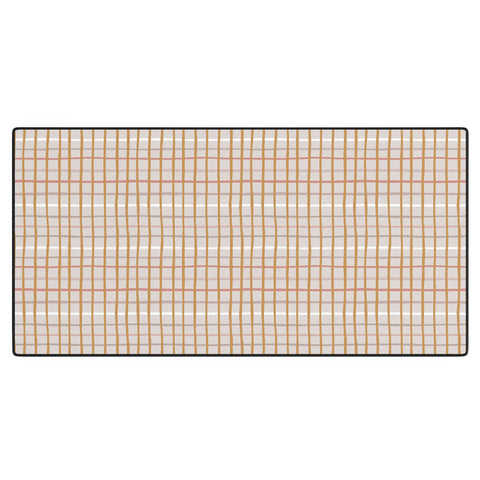 Menina Lisboa Yellow Pink Stripes Desk Mat