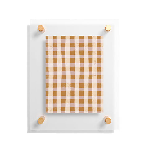 Menina Lisboa Yellow Pink Vichy Floating Acrylic Print