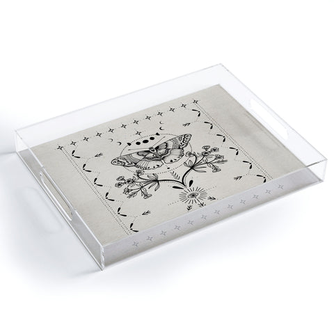 Mermaid & Unicorn Magical Moth Acrylic Tray