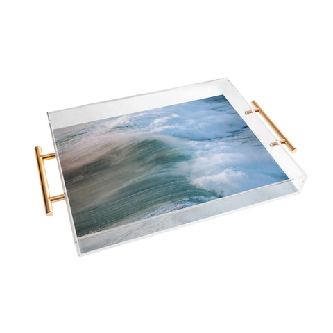 Michael Schauer Crashing Wave in the evening Acrylic Tray
