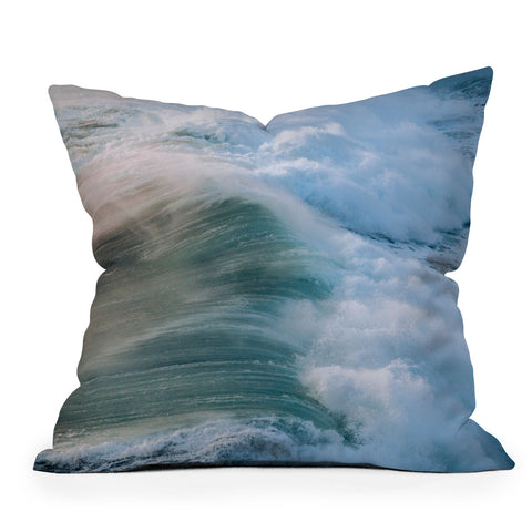 Michael Schauer Crashing Wave in the evening Outdoor Throw Pillow
