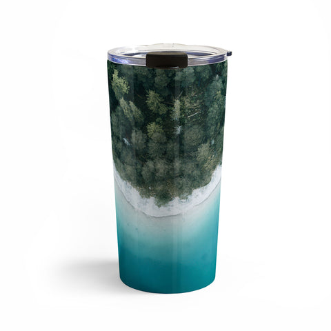 Michael Schauer Green and Blue Symmetry Travel Mug