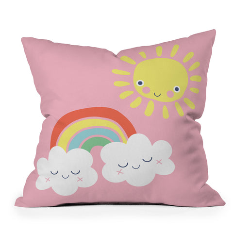 MICHELE PAYNE Fair Weather Friends Outdoor Throw Pillow