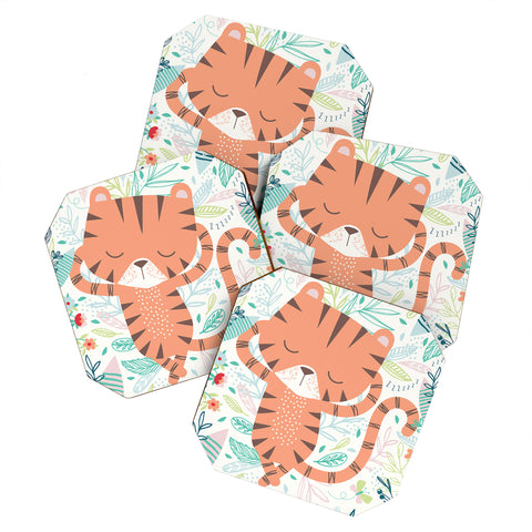 MICHELE PAYNE Sleeping Tiger Coaster Set