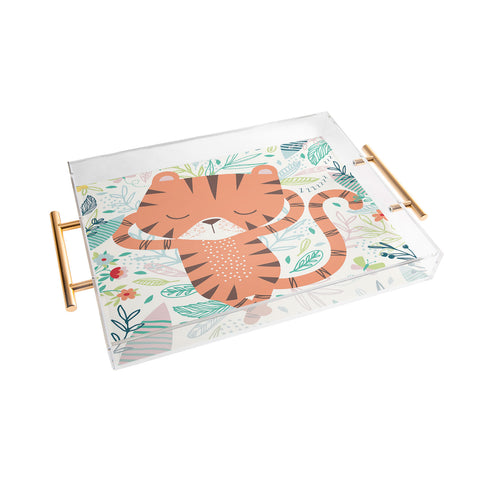 MICHELE PAYNE Sleeping Tiger Acrylic Tray