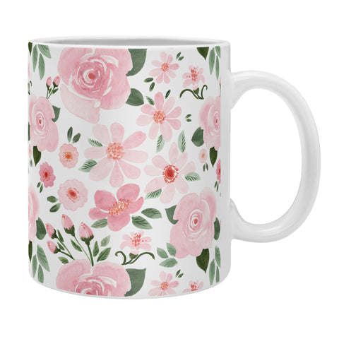 Michelle Mospens Blush Pink Floral Blooms Coffee Mug