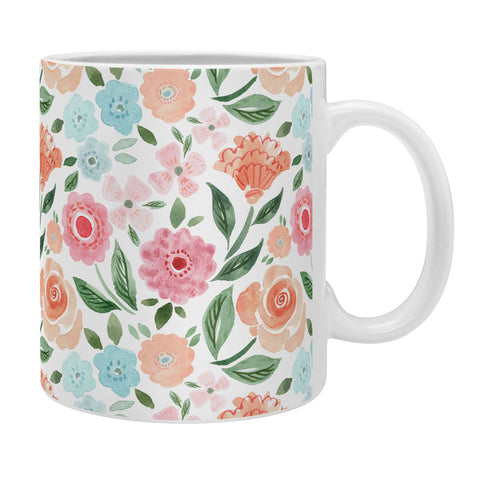 Michelle Mospens Just Peachy Floral Blooms Coffee Mug