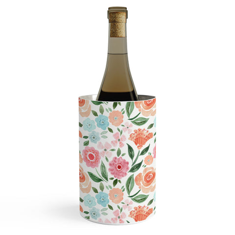 Michelle Mospens Just Peachy Floral Blooms Wine Chiller