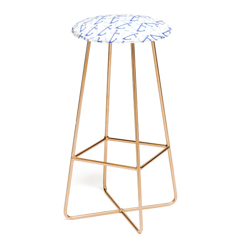 Michelle Mospens Watercolor Anchor Bar Stool