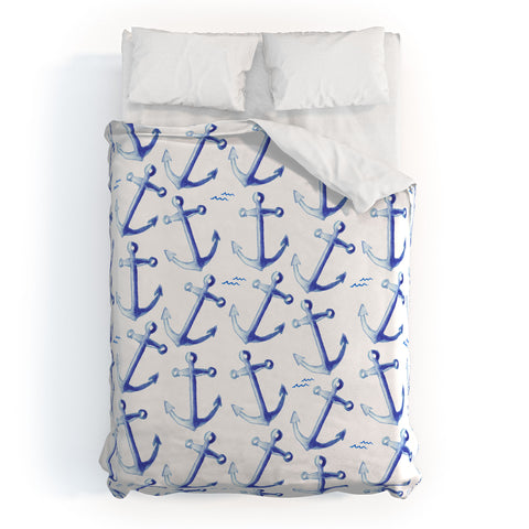 Michelle Mospens Watercolor Anchor Duvet Cover