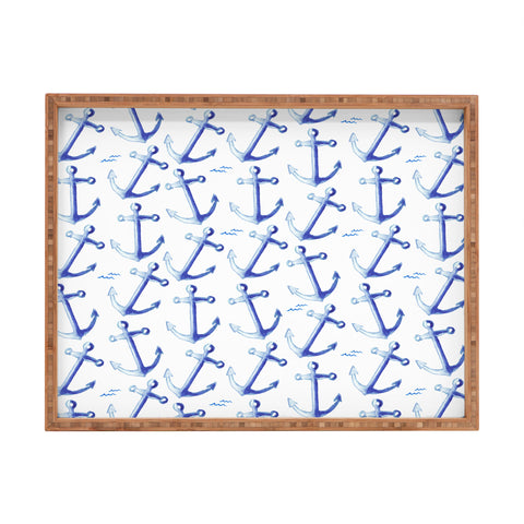 Michelle Mospens Watercolor Anchor Rectangular Tray